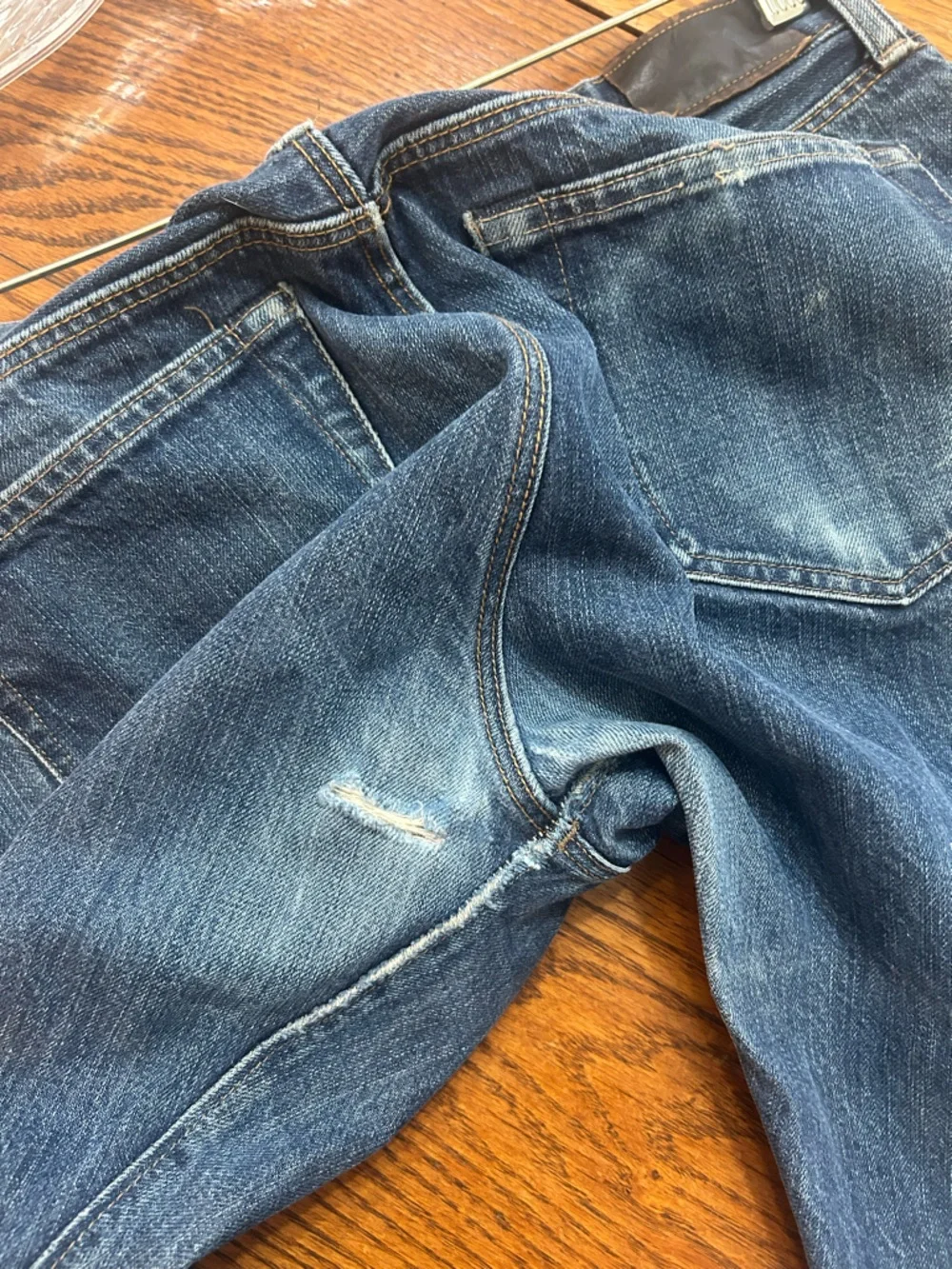 J. Crew Men's 484 Straight Jeans in Dark Blue‎ Denim
